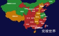中国地图geoJson渲染效果实例